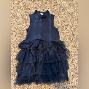 Crewcuts Navy Top with Ruffled Collar